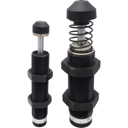 可调节型油压式缓冲器-有受撞头型
